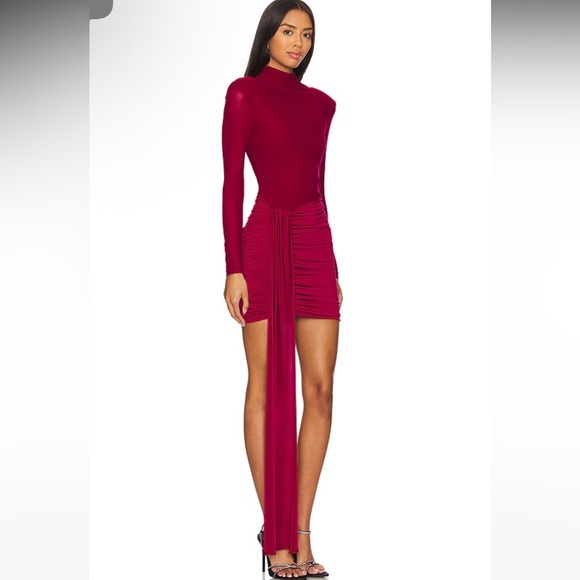 Nookie Enigma Mini Dress in Ruby Red - Picture 3 of 3